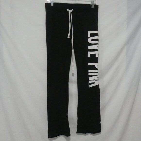 PINK - Victoria's Secret | xs - extra small | Black Sweatpants | Love Pink Print - Picture 1 of 15